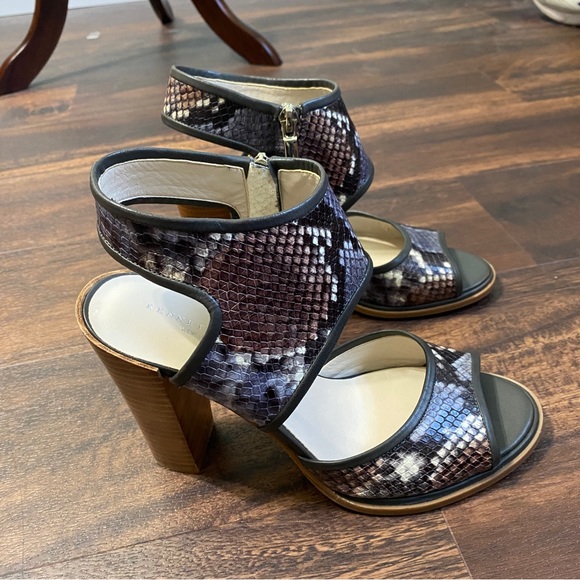 Kenneth Cole Snake Print block heels size 7.5 - Picture 2 of 10